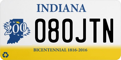 IN license plate 080JTN