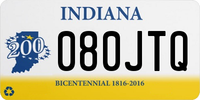 IN license plate 080JTQ