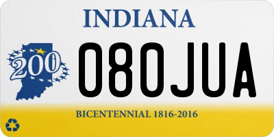 IN license plate 080JUA
