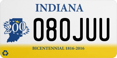IN license plate 080JUU