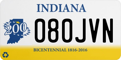IN license plate 080JVN