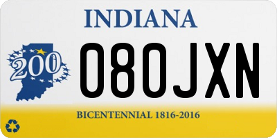 IN license plate 080JXN