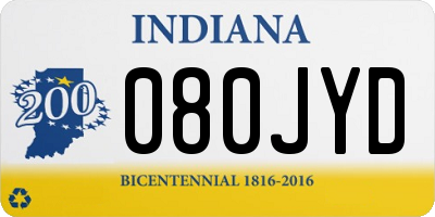 IN license plate 080JYD