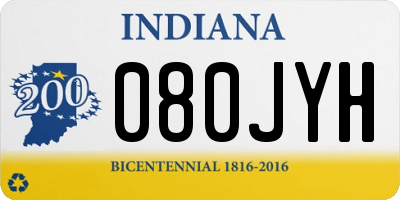 IN license plate 080JYH