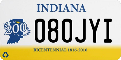 IN license plate 080JYI