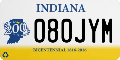 IN license plate 080JYM