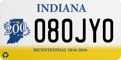 IN license plate 080JYO