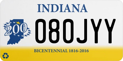 IN license plate 080JYY
