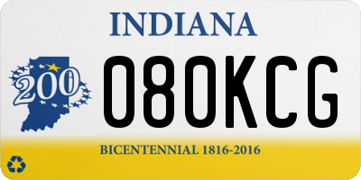 IN license plate 080KCG