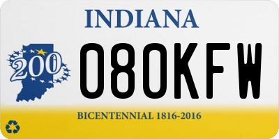 IN license plate 080KFW