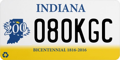 IN license plate 080KGC