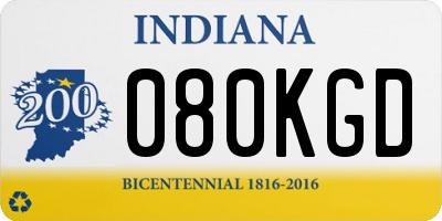 IN license plate 080KGD