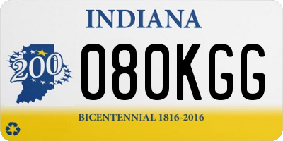 IN license plate 080KGG