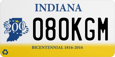IN license plate 080KGM