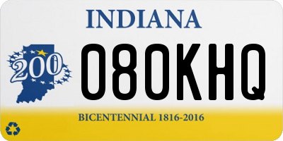 IN license plate 080KHQ