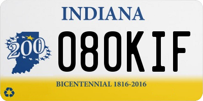 IN license plate 080KIF