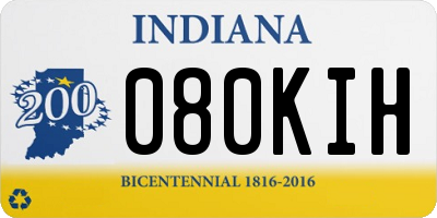 IN license plate 080KIH