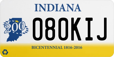 IN license plate 080KIJ