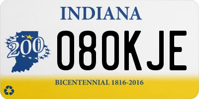 IN license plate 080KJE