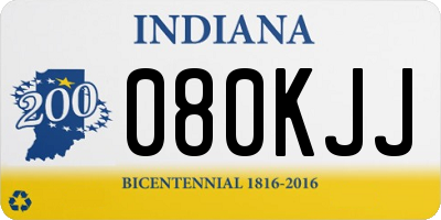 IN license plate 080KJJ