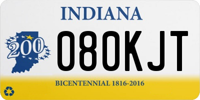 IN license plate 080KJT