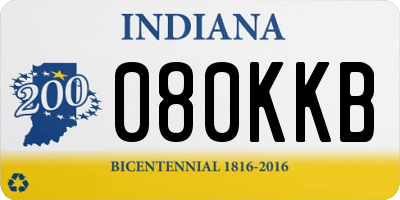 IN license plate 080KKB