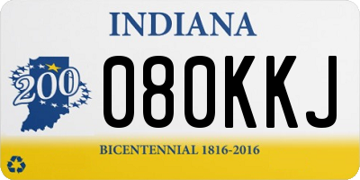 IN license plate 080KKJ