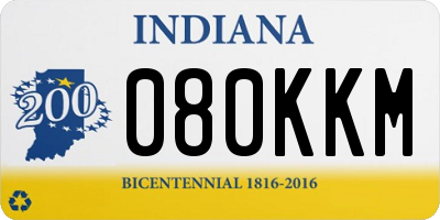 IN license plate 080KKM