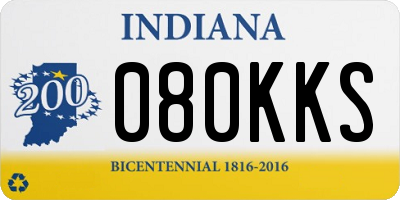 IN license plate 080KKS