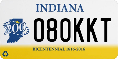 IN license plate 080KKT