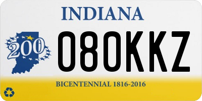 IN license plate 080KKZ