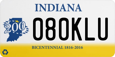 IN license plate 080KLU