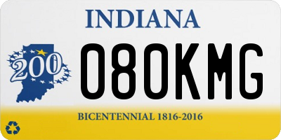 IN license plate 080KMG