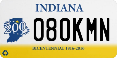 IN license plate 080KMN
