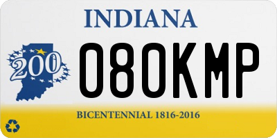 IN license plate 080KMP