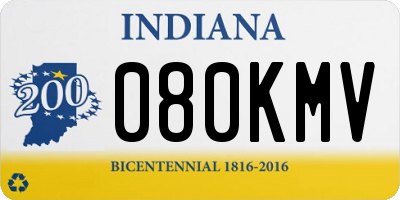 IN license plate 080KMV