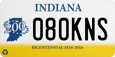 IN license plate 080KNS