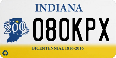 IN license plate 080KPX