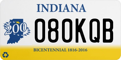 IN license plate 080KQB
