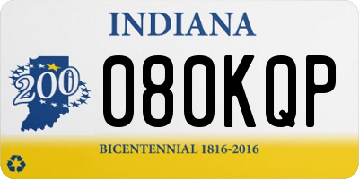 IN license plate 080KQP
