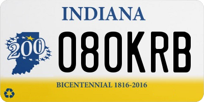 IN license plate 080KRB
