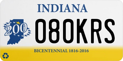 IN license plate 080KRS