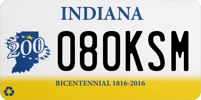 IN license plate 080KSM