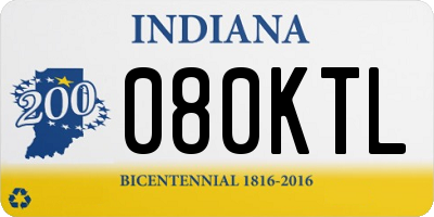 IN license plate 080KTL
