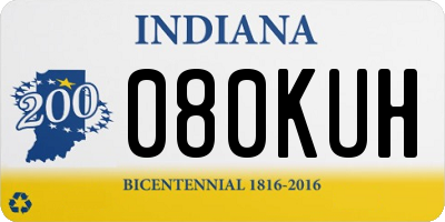 IN license plate 080KUH