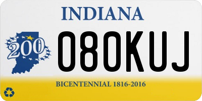 IN license plate 080KUJ