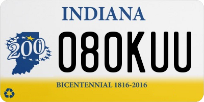 IN license plate 080KUU