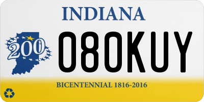 IN license plate 080KUY