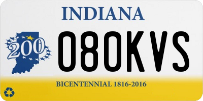 IN license plate 080KVS