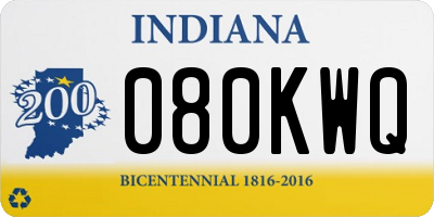 IN license plate 080KWQ